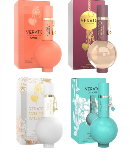 MIRADA PERFUMES SET 4 VERATO by MIRADA PERFUMES - 4 Premium Fragrances for Women - Sweet Floral Elegant Long Lasting Scents - Perfect Gift Option