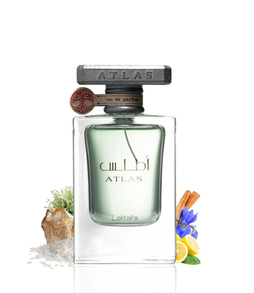 Lattafa Atlas Eau de Parfum Spray para Unisex, 1.85 onzas